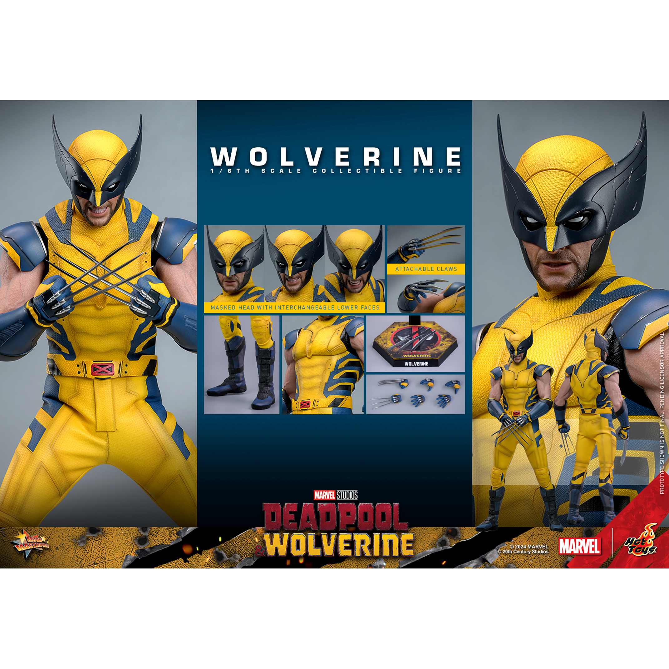 Marvel Wolverine (from Deadpool & Wolverine movie) REGULAR VERSION 1:6  Scale Figure Hot Toys 913487