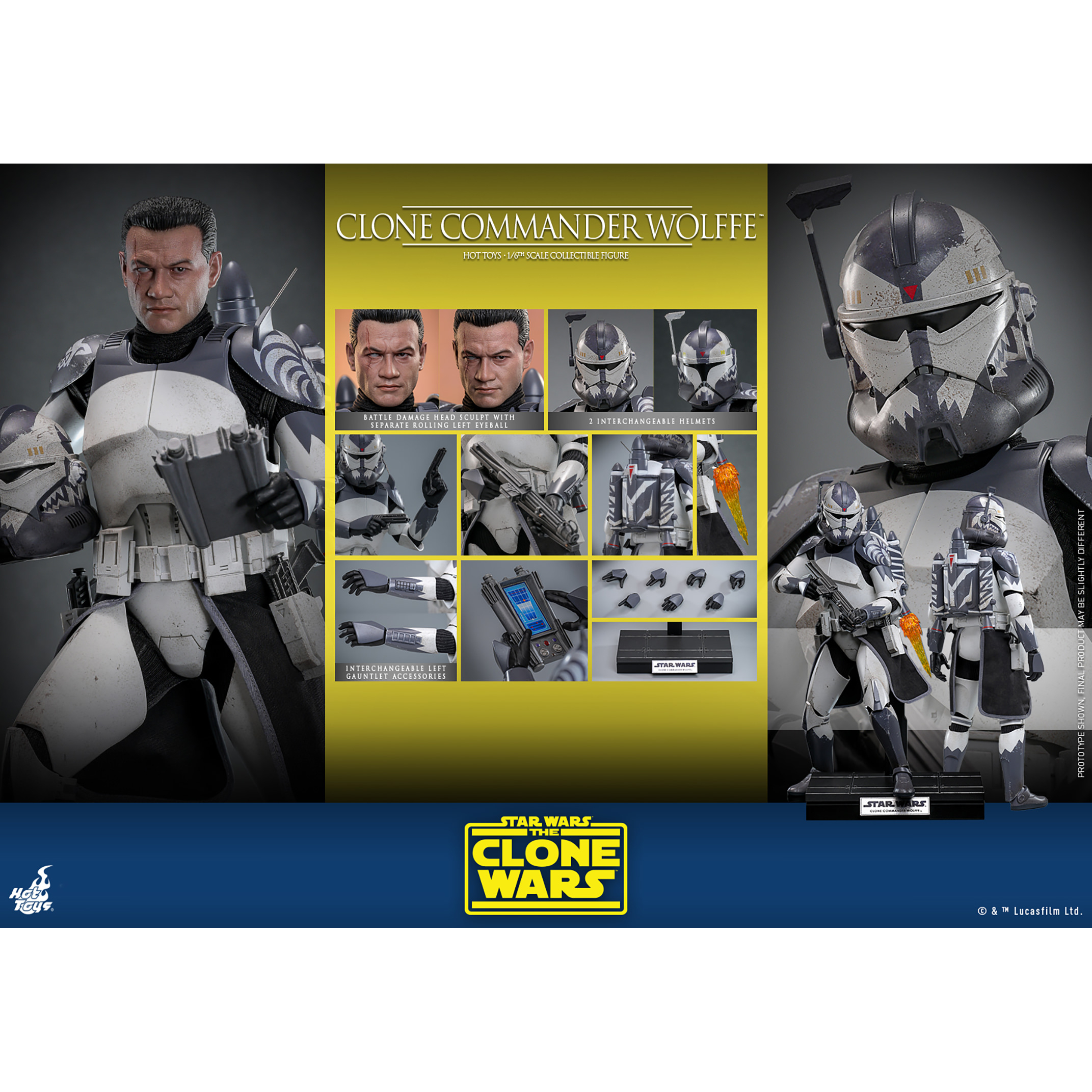 Star Wars: The Clone Wars Clone Commander Wolffe 1:6 Scale Star Wars: The Clone Wars Clone Commander Wolffe 1:6 Scale