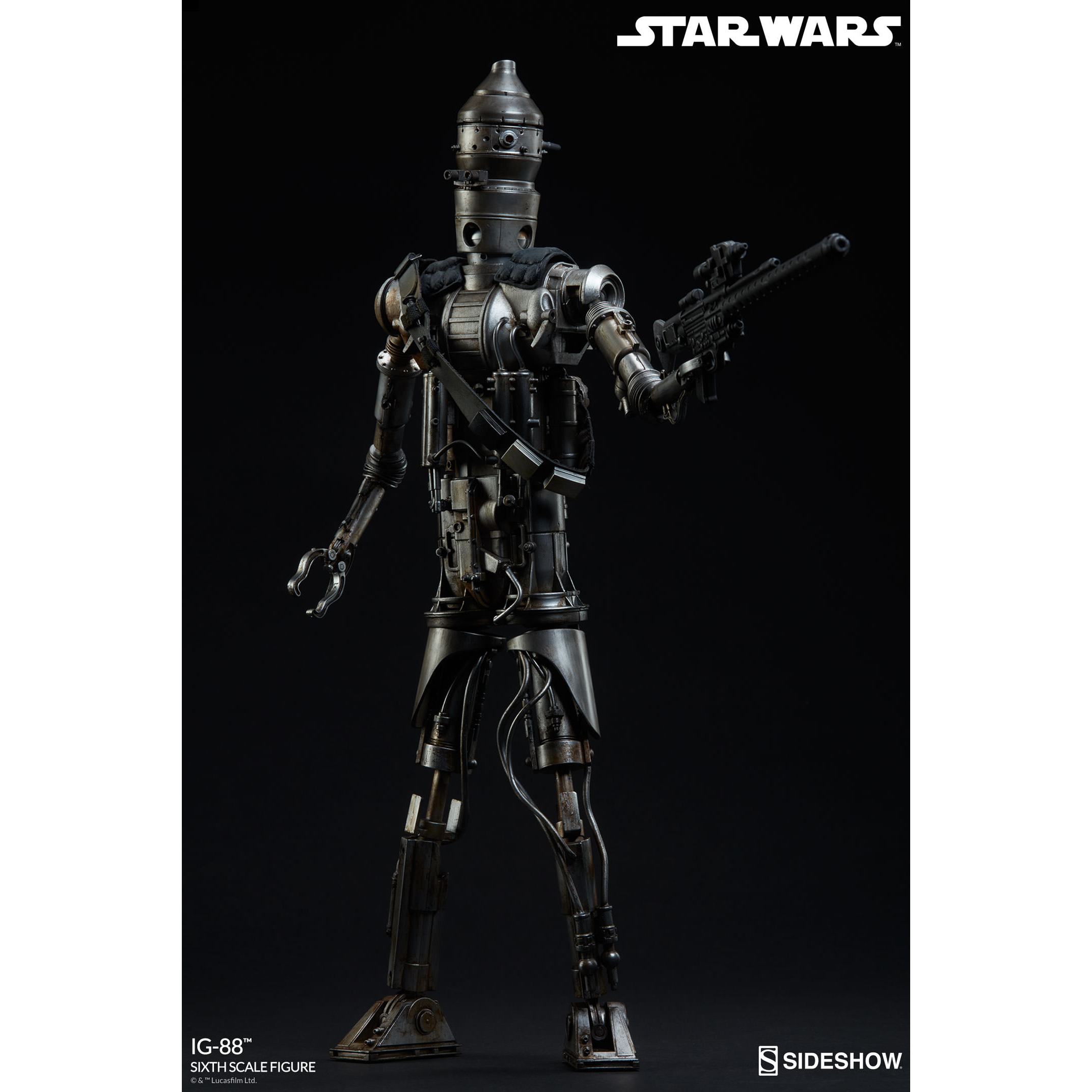 SIDESHOW スターウォーズ IG-88 1/6スケールフィギュア Sideshow Star Wars IG-88 1:6 Scale 12 Inch Bounty Hunter HD Action