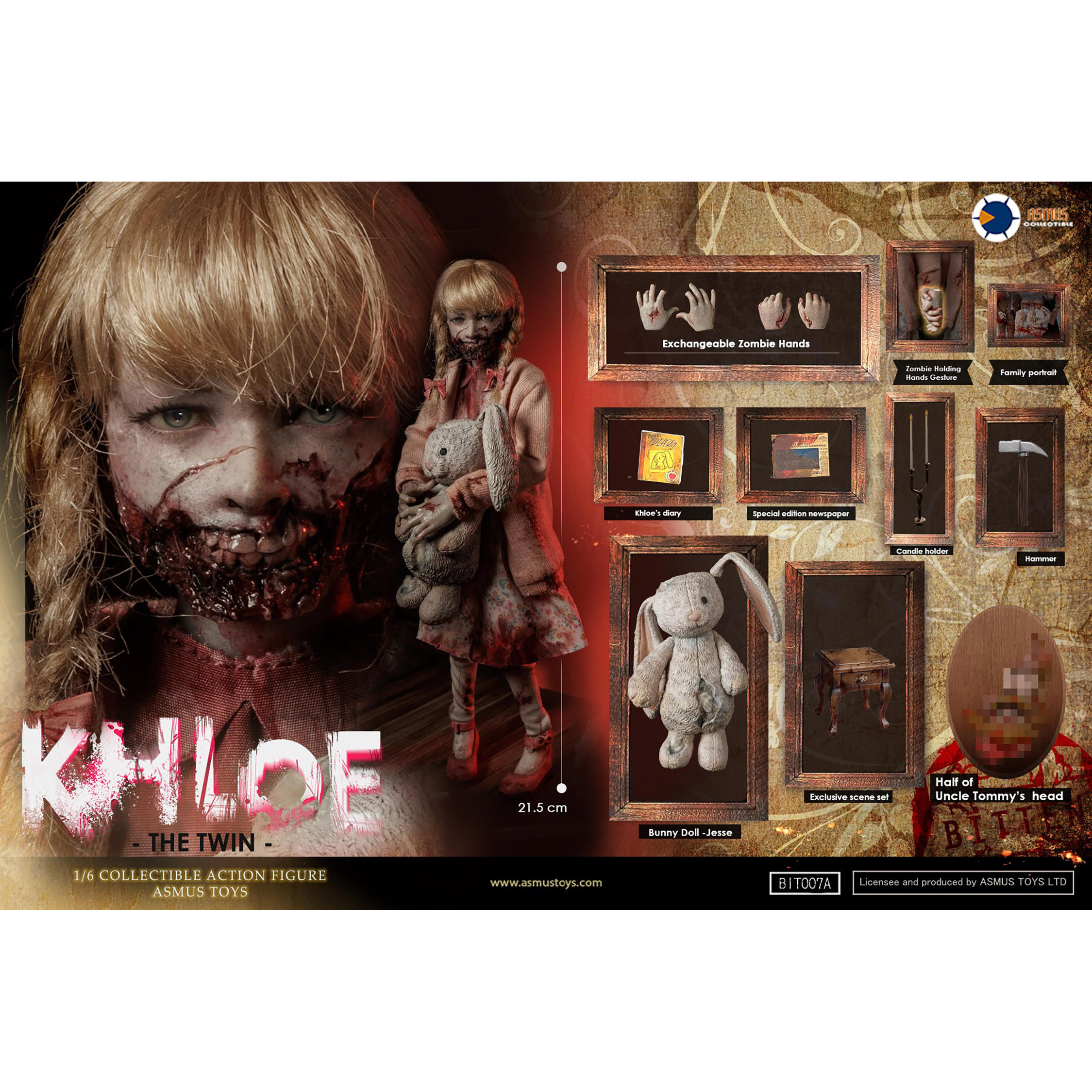 Asmus Toys 1/6 ビトゥン シリーズ クロエ BIT007A ゾンビ フィギュア専門店 -ソダチトイズ / ASMUS TOYS BITTEN series