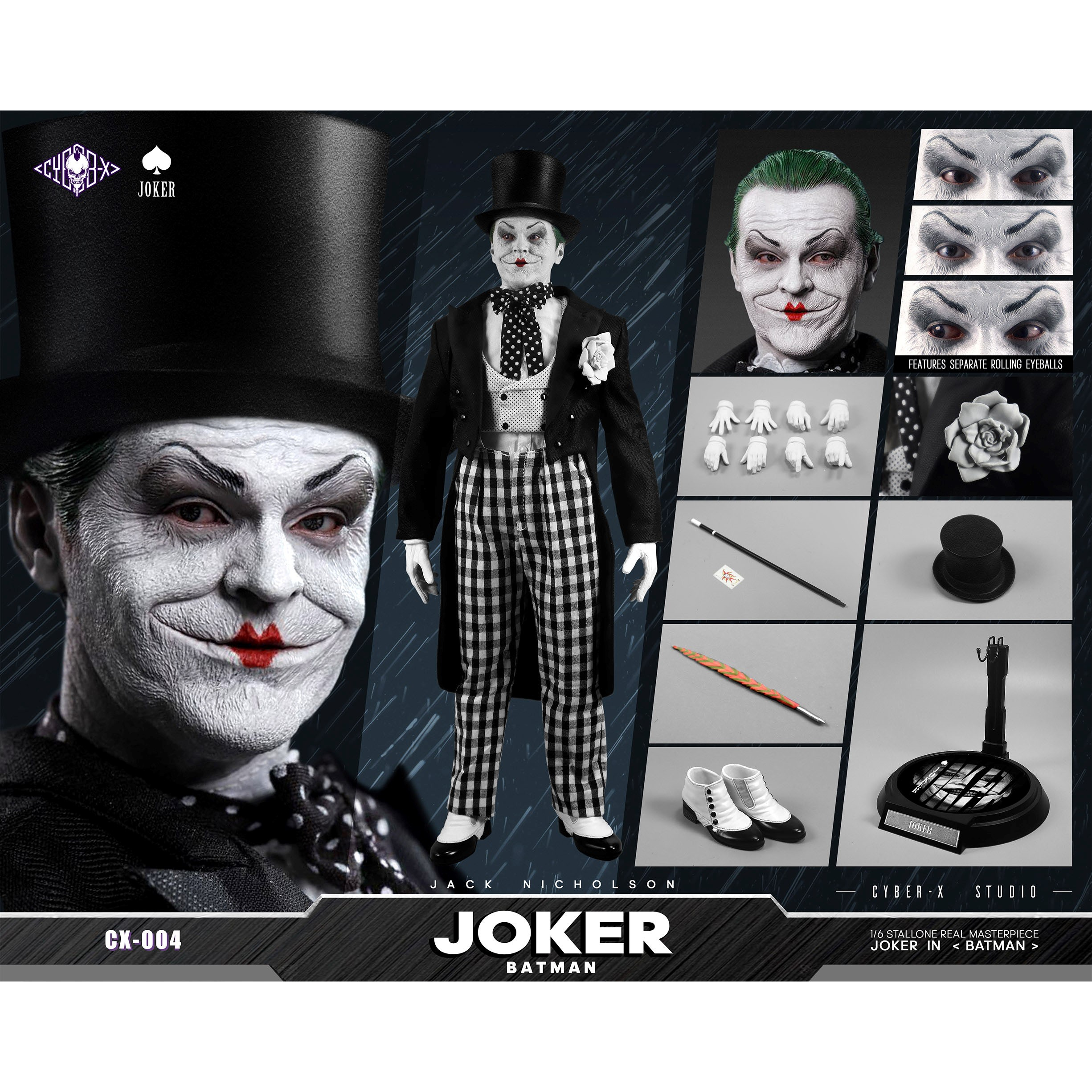 注文割引 1:6 Nicholson) (Jack Clown Mime Joker DC Scale Figure Action 帽子
