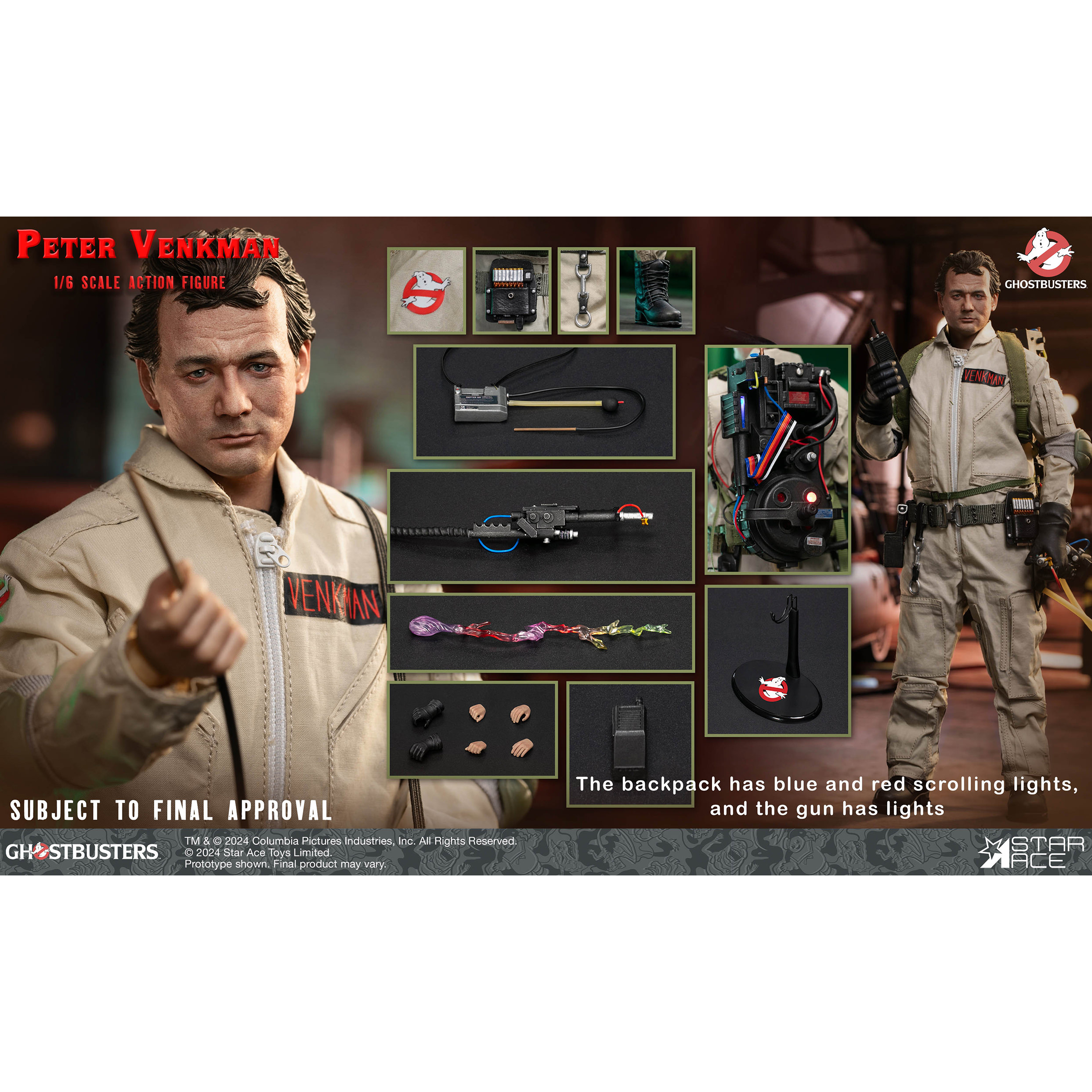 Ghostbusters (1984) Peter Venkman 1:6 Scale Figure Star Ace Toys