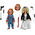 La Fiancée de Chucky - Chucky et Tiffany Ensemble de 2 Figurines avec vêtements échelle 8 pouces NECA 42121
