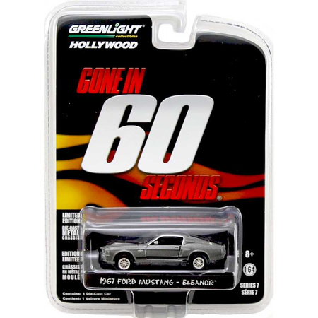 Gone in 60 Seconds 1967 Ford Mustang Eleanor 1:64 Series 7 Greenlight Hollywood Collectibles 44670