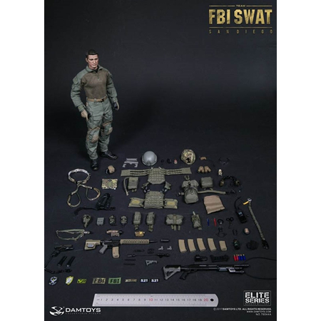 FBI SWAT San Diego Special Weapons and Tactics Team figurine 1:6 Damtoys 78044A