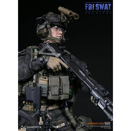 FBI SWAT San Diego Special Weapons and Tactics Team Midnight OPS figurine 1:6 Damtoys 78044B