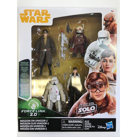 Star Wars Solo: A Star Wars Story - Mission sur Vendor-1 Ensemble de 4 Figurines 3,75 pouces (Han Solo, Qi'Ra, Range Trooper, Weazel) Force Link Hasbro