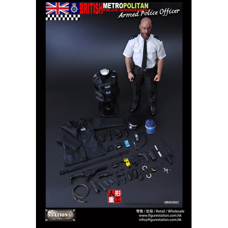 Metropolitan Officier de police armé figurine échelle 1:6 Modeling Toys MMS9002