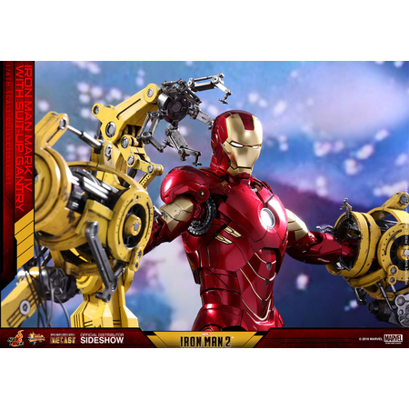 Iron Man 2 Iron Man Mark IV with Suit-Up Gantry DIECAST Movie Masterpiece Series Collectible Set Hot Toys 903100