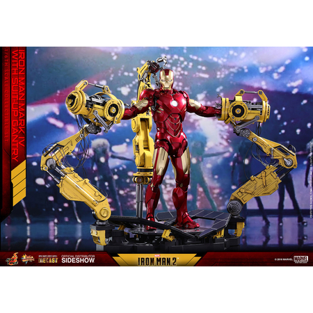 Iron Man 2 Iron Man Mark IV with Suit-Up Gantry DIECAST Movie Masterpiece Series Collectible Set Hot Toys 903100