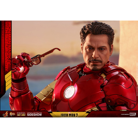 Iron Man 2 Iron Man Mark IV with Suit-Up Gantry DIECAST Movie Masterpiece Series Collectible Set Hot Toys 903100