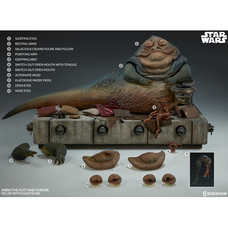 Star Wars: Épisode VI Le Retour du Jedi Jabba the Hutt avec son Trône version Deluxe Sideshow Collectibles 100410