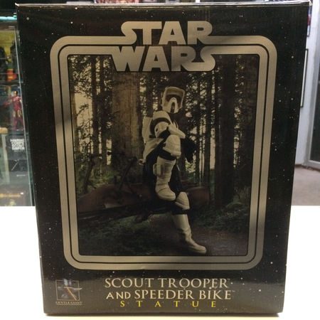 Star Wars Scout Trooper and Speeder Bike statue Gentle Giant 6984