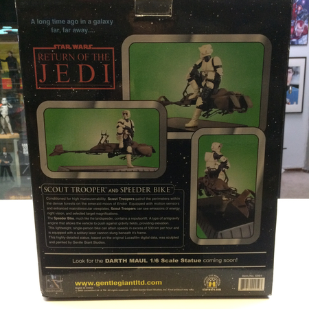 Star Wars Scout Trooper and Speeder Bike statue Gentle Giant 6984