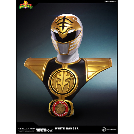 Power Rangers White Ranger Life-Size Bust Pop Culture Shock 902980