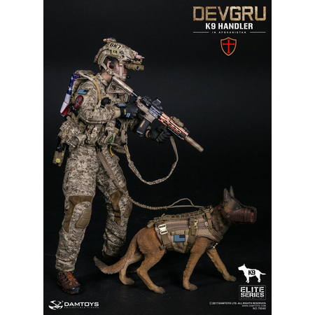 DEVGRU K9-handler in Afghanistan figurine avec chien échelle 1:6 Dam Toys 78040