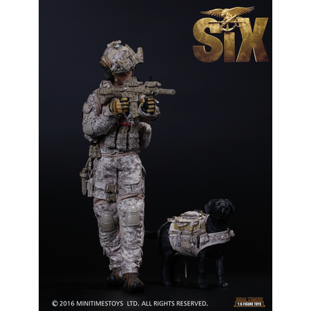 US Navy Seal Team Six K9 HALO Jumper avec chien figurine échelle 1:6 Mini Times M006