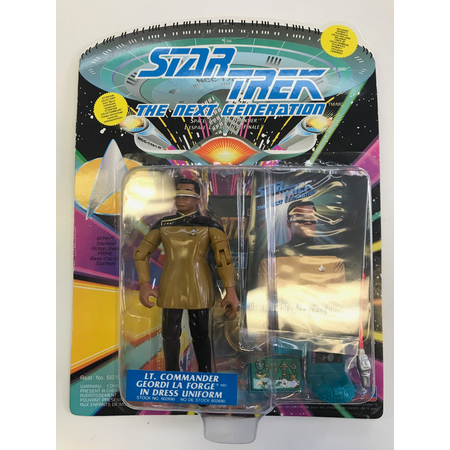 Star Trek The Next Generation Lt Commander Geordi La Forge in dress uniforme Playmates Toys 602690