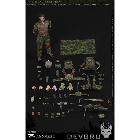 DEVGRU US seals 6 team jungle dagger figurine 1:6 Flagset FS 73020