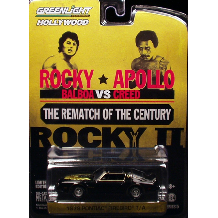 Hollywood série 5 Rocky Balboa VS Apollo Creed Rocky II 1979 Pontiac Firebird T/A 1:64 Greenlight Collectibles