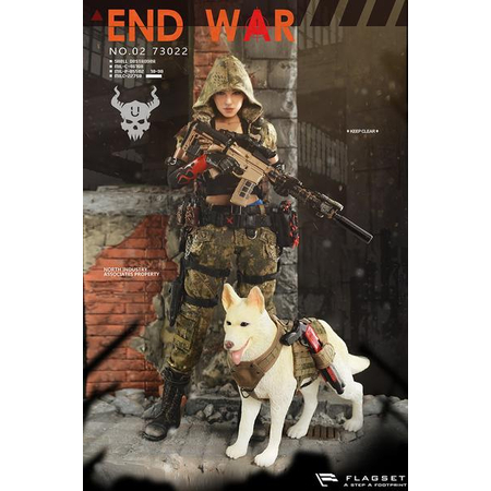 Doomsday End War Death Squad U Umir et chien figurines 1:6 Flagset 73022