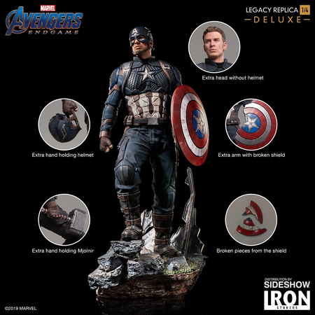 Captain America (Deluxe) Avengers: Endgame statue 1:4 Iron Studios 904749