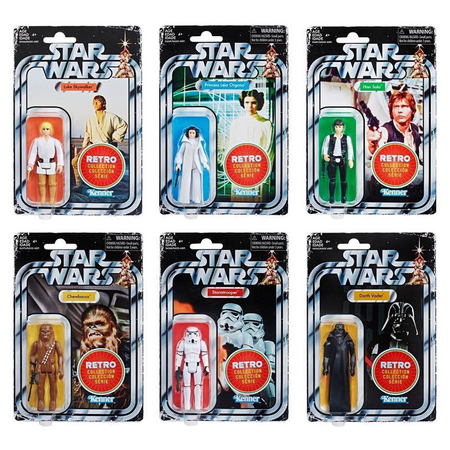 Star Wars Retro Collection Kenner Wave 1 Set of 6 Figures Hasbro