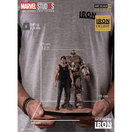 ​​Iron Man Mark I and Tony Stark Statue by Iron Studios Marvel Studios: The First 10 Years - Art Scale 1:10 903652