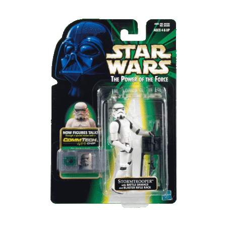 Star Wars Power of the Force -  Stormtrooper with Battle damage and Blaster Rifle Pack Hasbro