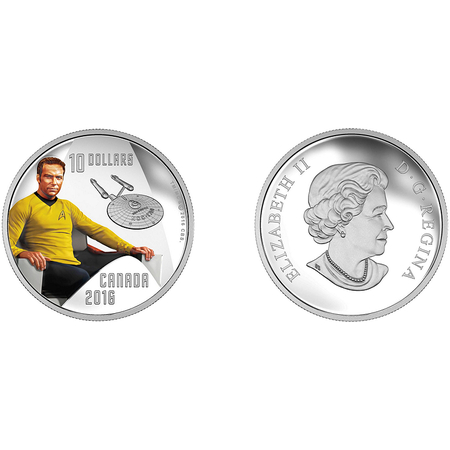 Star Trek 50e Anniversaire pièce de 10$ CDN en argent fin (2016) Spock Monnaie Royale Canadienne
