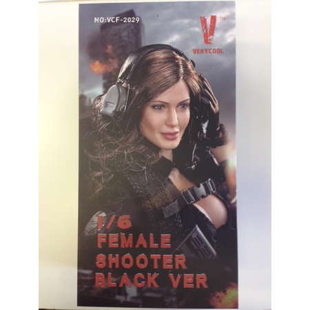 Female Shooter figurine 1:6 (vêtements noirs) Very Cool Model VCF-2029