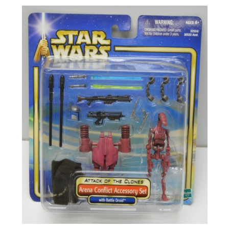 Star Wars Saga Attack of the Clone - Arena Conflict Accessory Set with Battle Droid Hasbro