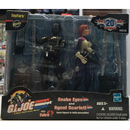 GI Joe Snake Eyes and Agent Scarlett 20e Anniversaire Hasbro 53273