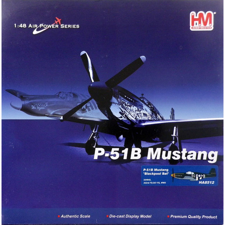 P-51B Mustang Blackpool Bat 1:48 HobbyMaster HA8512