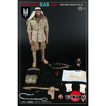 SAS British Lt Edward MacDonald WWII 1942 1:6 figure Ujindou UD-90002