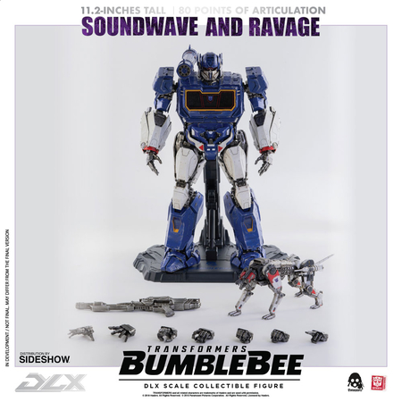 Soundwave & Ravage Série Transformers DLX diecast figurine 11 po Threezero 905719