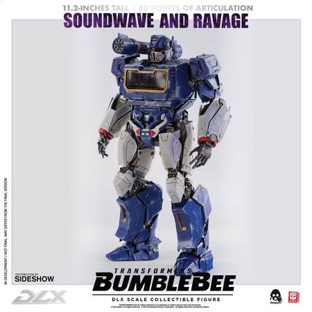 Soundwave & Ravage Série Transformers DLX diecast figurine 11 po Threezero 905719