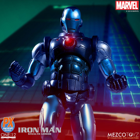 One-12 Collective Marvel Iron Man Stealth Armor PX Exclusif Mezco Toyz