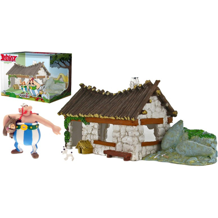 Astérix Coffret Maison d'Obélix avec Deux Figurines Plastoy