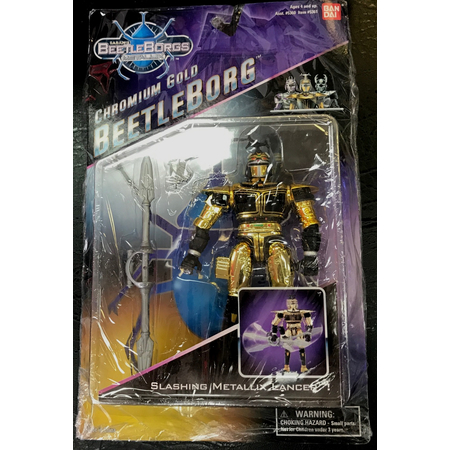 Saban's BeetleBorgs Metallix Chromium Gold (1997) 6-inch figure Bandai