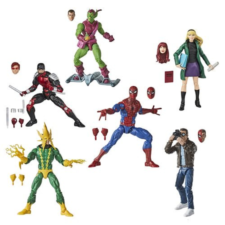 Marvel Legends Spider-Man Retro Wave 1 Set of 6 Figures Hasbro