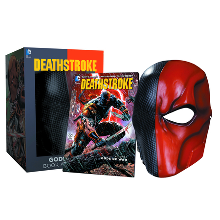 Death Stroke Volume 1 Gods of War ensemble de masque et livre DC Comics ISBN 978-1-4012-5998-3
