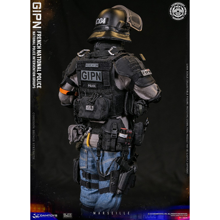 Groupe d'intervention GIPN Marseille Police française figurine 1:6 DamToys 78076