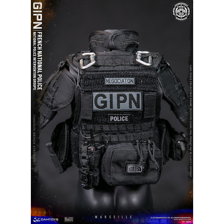 Groupe d'intervention GIPN Marseille Police française figurine 1:6 DamToys 78076