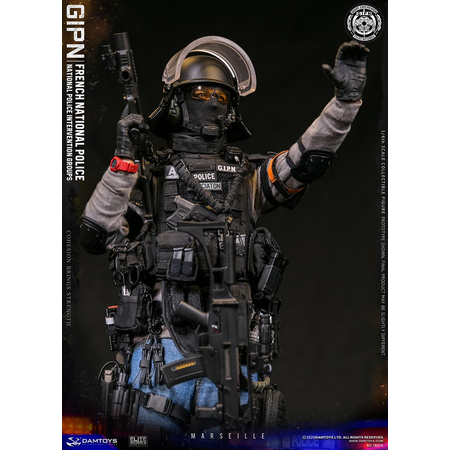 Groupe d'intervention GIPN Marseille Police française figurine 1:6 DamToys 78076