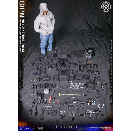 French National Police Intervention Groups GIPN in Marseille 1:6 figure DamToys 78076