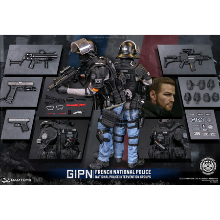 Groupe d'intervention GIPN Marseille Police française figurine 1:6 DamToys 78076