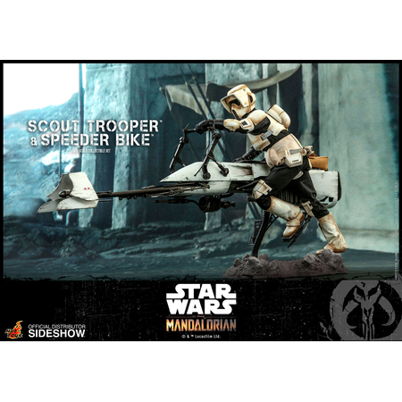 Scout Trooper and Speeder Bike Sixth Scale Figure Set by Hot Toys The Mandalorian -  Star Wars Television Masterpiece Series by Hot Toys  906340