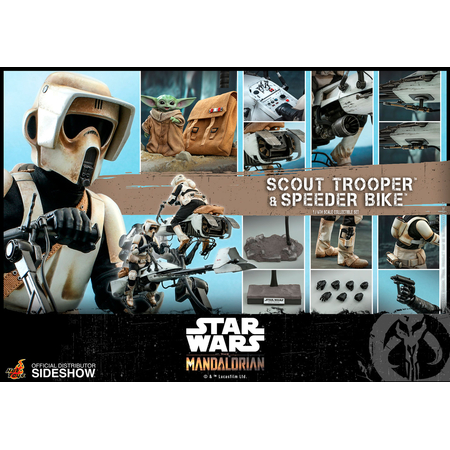 Star Wars Scout Trooper et Speeder Bike (The Mandalorian) figurine 1:6 Hot Toys 906340 TMS017
