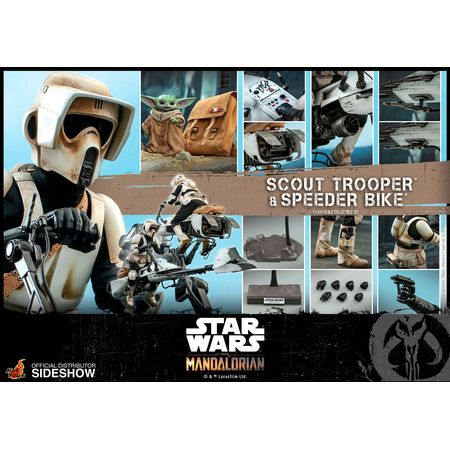 Star Wars Scout Trooper and Speeder Bike (The Mandalorian) 1:6 figure Set Hot Toys  906340 TMS017